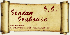 Vladan Orabović vizit kartica